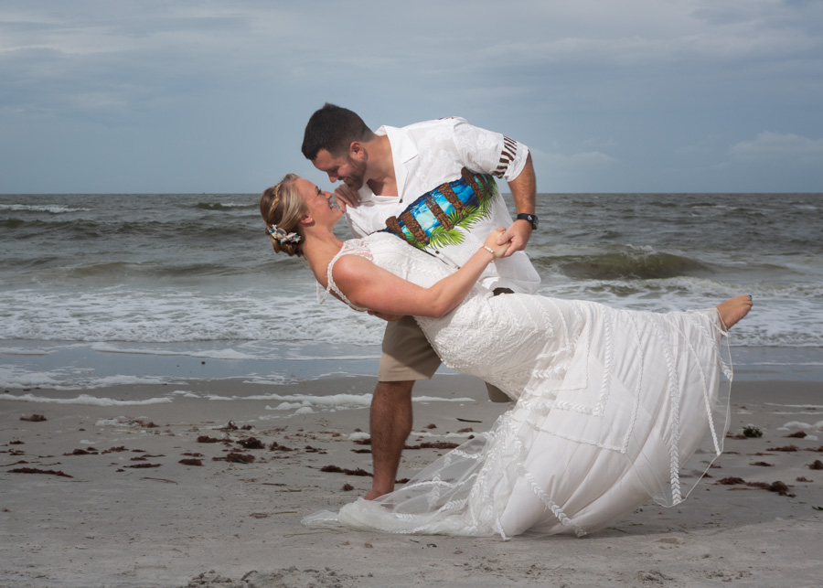 beach wedding dip clearwater